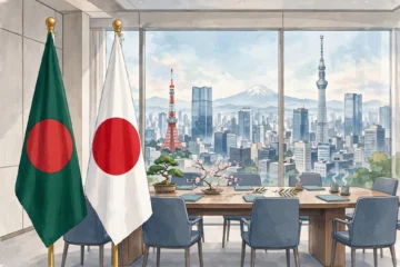 টোকিওতে বাংলাদেশ ও জাপানের মধ্যে দ্বিপক্ষীয় বৈঠকের প্রতীকী চিত্র