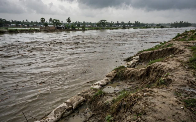 বরগুনায় বেড়ে যাওয়া নদীর পানির প্রতীকী চিত্র